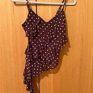 Polka Dot Ruffle Women’s Top